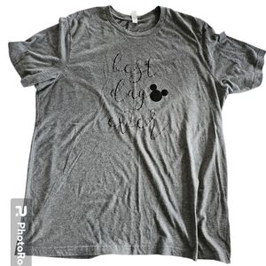 Bella Canvas MICKEY t-shirt gray women's 2xl best day ever soft comfortable